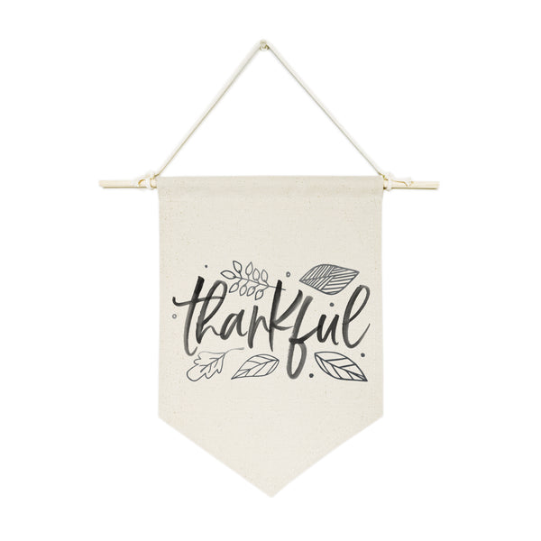 The Cotton and Canvas Co. Thankful Hanging Wall Banner