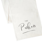 Personalized Last Name Cotton Canvas Table Runner - The Cotton and Canvas Co.