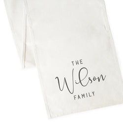 Personalized Family Last Name Canvas Table Runner - The Cotton and Canvas Co.
