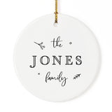 Personalized Last Name Christmas Ornament - The Cotton and Canvas Co.
