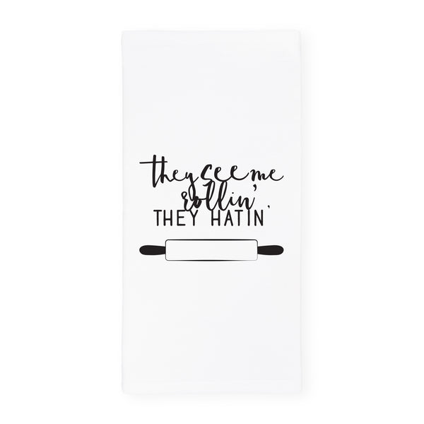 The Cotton and Canvas Co. They See Me Rollin', They Hatin' Kitchen Tea Towel