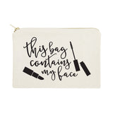 This Bag Contains My Face Cotton Canvas Cosmetic Bag - The Cotton and Canvas Co.