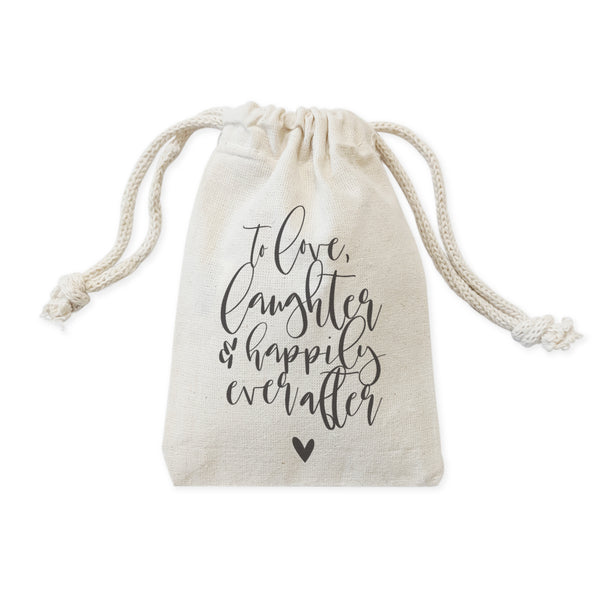 The Cotton and Canvas Co. To Love, Laughter and Happily Ever After Wedding Favor Bags, 6-Pack
