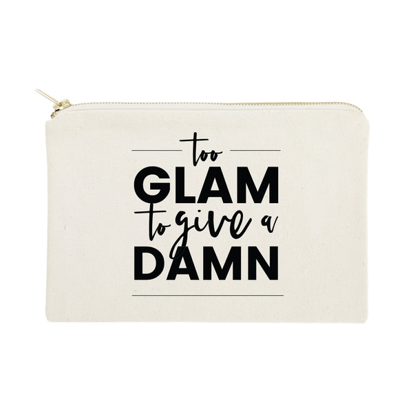 The Cotton and Canvas Co. Too Glam to Give a Damn Cotton Canvas Cosmetic Bag