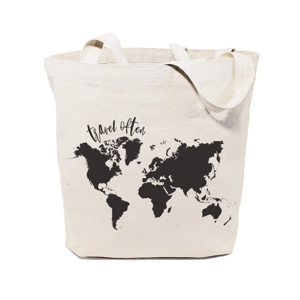 The Cotton and Canvas Co. Travel Often Cotton Canvas Tote Bag
