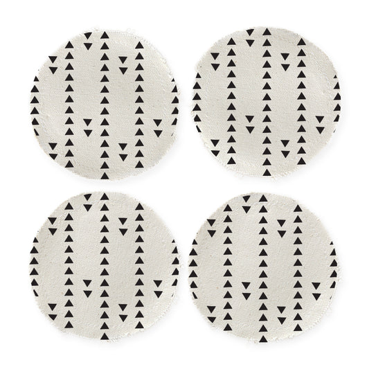 Tribal Pattern Cotton Canvas Drink Coasters, Set of 4 - The Cotton and Canvas Co.
