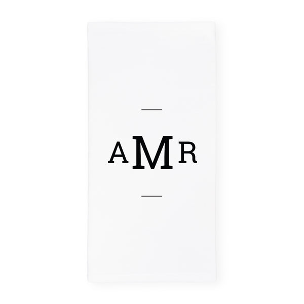 The Cotton and Canvas Co. Personalized Triple Monogram Kitchen Tea Towel