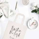 Trust in the Lord, Proverbs 3:5 Cotton Canvas Tote Bag - The Cotton and Canvas Co.