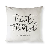 Trust in the Lord - Proverbs 3:5 Pillow Cover - The Cotton and Canvas Co.