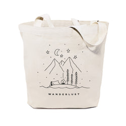 Wanderlust Cotton Canvas Tote Bag - The Cotton and Canvas Co.