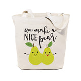 We Make A Nice Pear Cotton Canvas Tote Bag - The Cotton and Canvas Co.