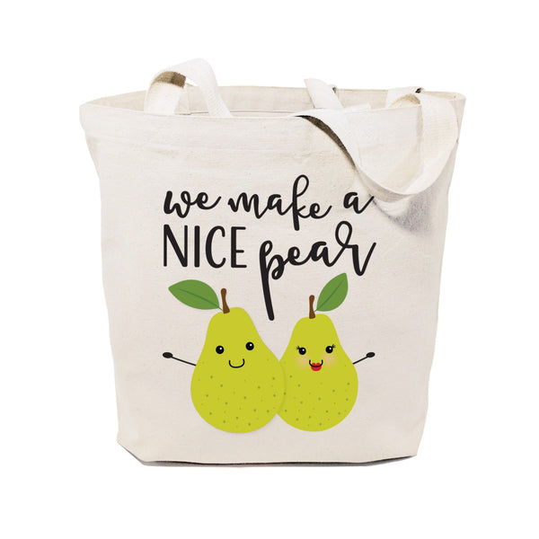 The Cotton and Canvas Co. We Make A Nice Pear Cotton Canvas Tote Bag