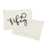Wifey Cotton Canvas Cosmetic Bag - The Cotton and Canvas Co.