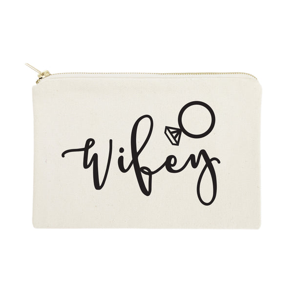 The Cotton and Canvas Co. Wifey Cotton Canvas Cosmetic Bag