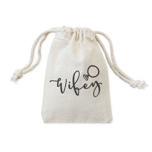 The Cotton and Canvas Co. Wifey Wedding Favor Bags, 6-Pack