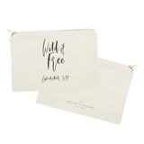 Wild and Free, Ephesians 3:12 Cotton Canvas Cosmetic Bag - The Cotton and Canvas Co.