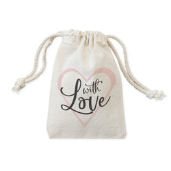 With Love Wedding Favor Bags, 6-Pack - The Cotton and Canvas Co.