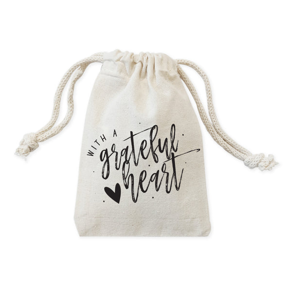 The Cotton and Canvas Co. With a Grateful Heart Thanksgiving Favor Bags, 6-Pack