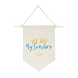 You Are My Shine, Blue and Yellow Hanging Wall Banner - The Cotton and Canvas Co.