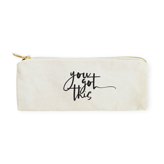 You Got This Cotton Canvas Pencil Case and Travel Pouch - The Cotton and Canvas Co.