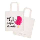 You Make Me Melt Cotton Canvas Tote Bag - The Cotton and Canvas Co.