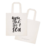 You, Me and the Sea Cotton Canvas Tote Bag - The Cotton and Canvas Co.