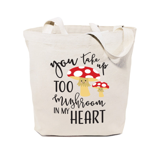 The Cotton and Canvas Co. You Take Too Mushroom In My Heart Cotton Canvas Tote Bag