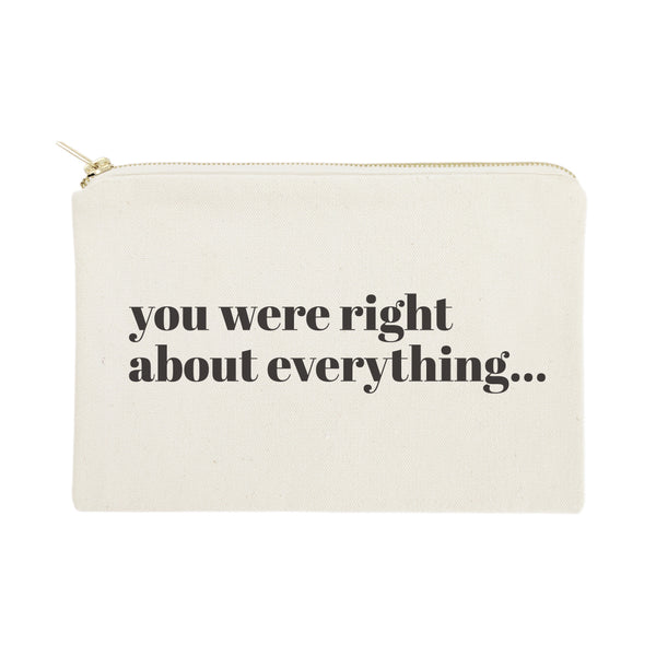 The Cotton and Canvas Co. You Were Right About Everything Cotton Canvas Cosmetic Bag
