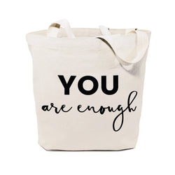 You Are Enough Cotton Canvas Tote Bag - The Cotton and Canvas Co.