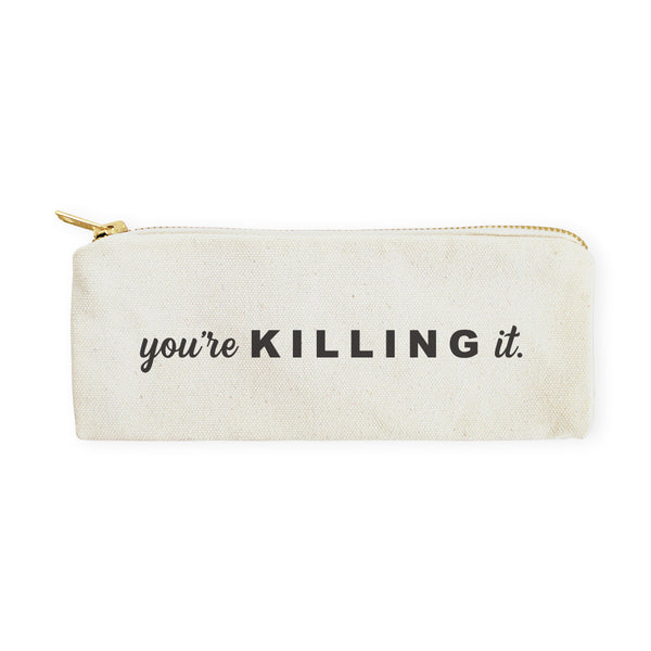 The Cotton and Canvas Co. You're Killing It Cotton Canvas Pencil Case and Travel Pouch