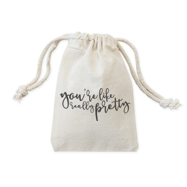 The Cotton and Canvas Co. You're Like Really Pretty Wedding Favor Bags, 6-Pack