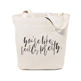 You're Like Really Pretty Cotton Canvas Tote Bag - The Cotton and Canvas Co.