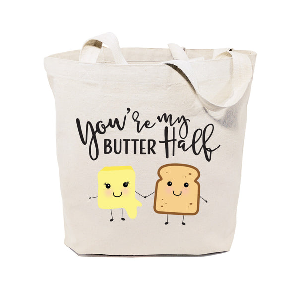 The Cotton and Canvas Co. You're My Butter Half Cotton Canvas Tote Bag