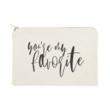 You're My Favorite Cotton Canvas Cosmetic Bag - The Cotton and Canvas Co.
