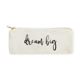 Dream Big Cotton Canvas Pencil Case and Travel Pouch - The Cotton and Canvas Co.
