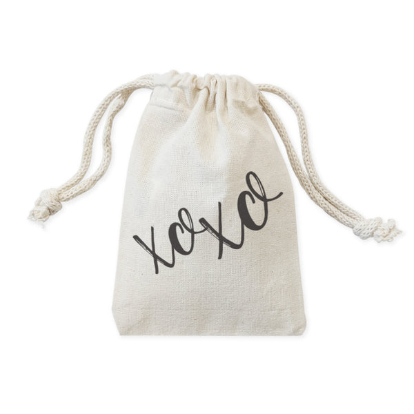The Cotton and Canvas Co. XOXO Wedding Favor Bags, 6-Pack